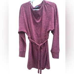 ISCA Made in‎ Canada Fleece Knit Tie-Waist Dress | Long Sleeve | Work to Weekend